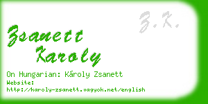 zsanett karoly business card